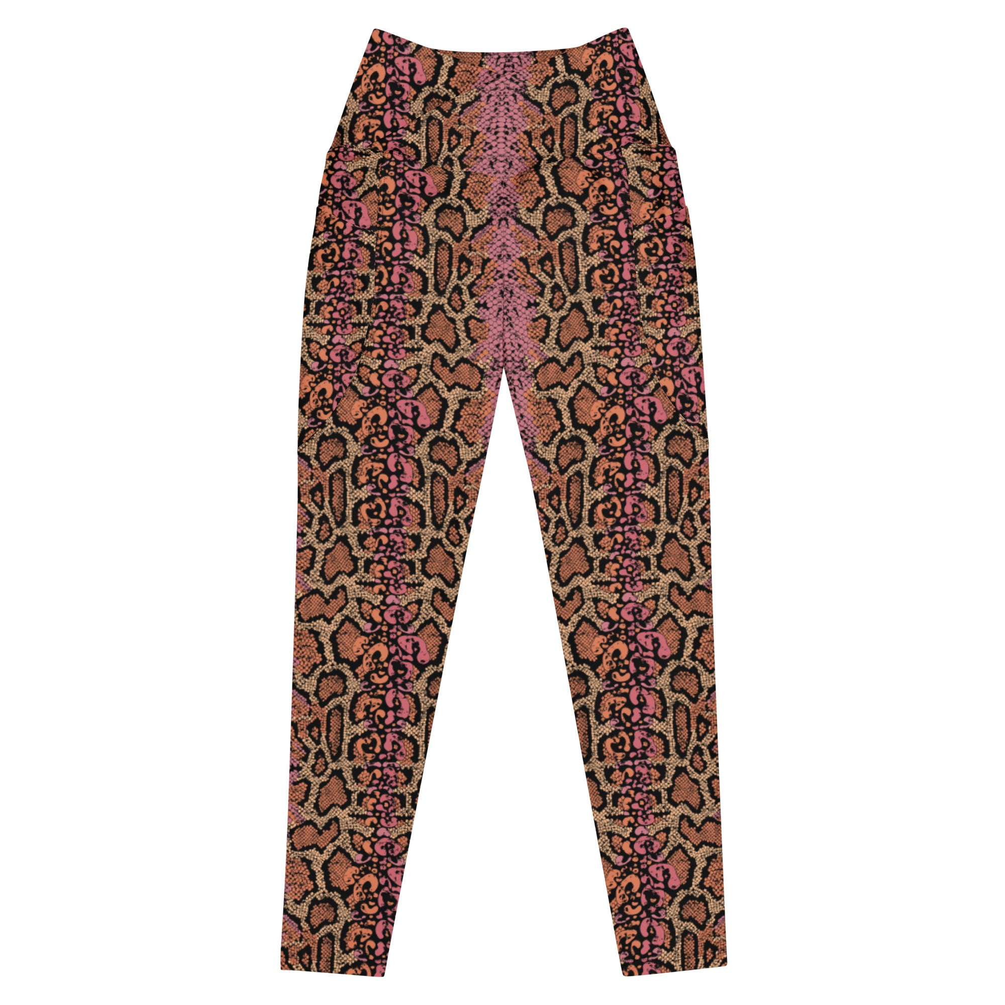 Wmns Pink Reptile Crossover Leggings