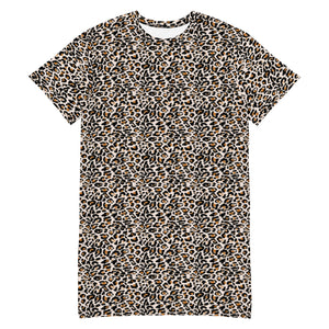 Wmns Leopard T-shirt Dress