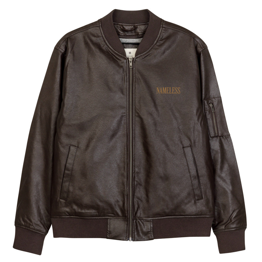 Nameless Faux Leather Bomber