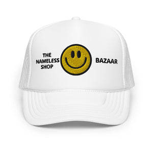 NAMELESS BAZAAR TRUCKER CAP [WHITE]