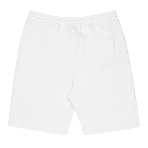 EMBROIDERED “NAMELESS IS LOVE” FLEECE SHORTS [WHITE]