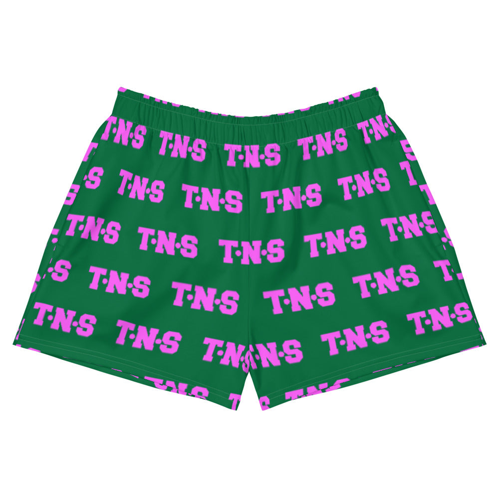Wmns T.N.S Short Shorts - [Green/Pink]