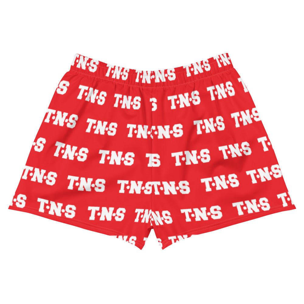 Wmns T.N.S Short Shorts - [Red/White]