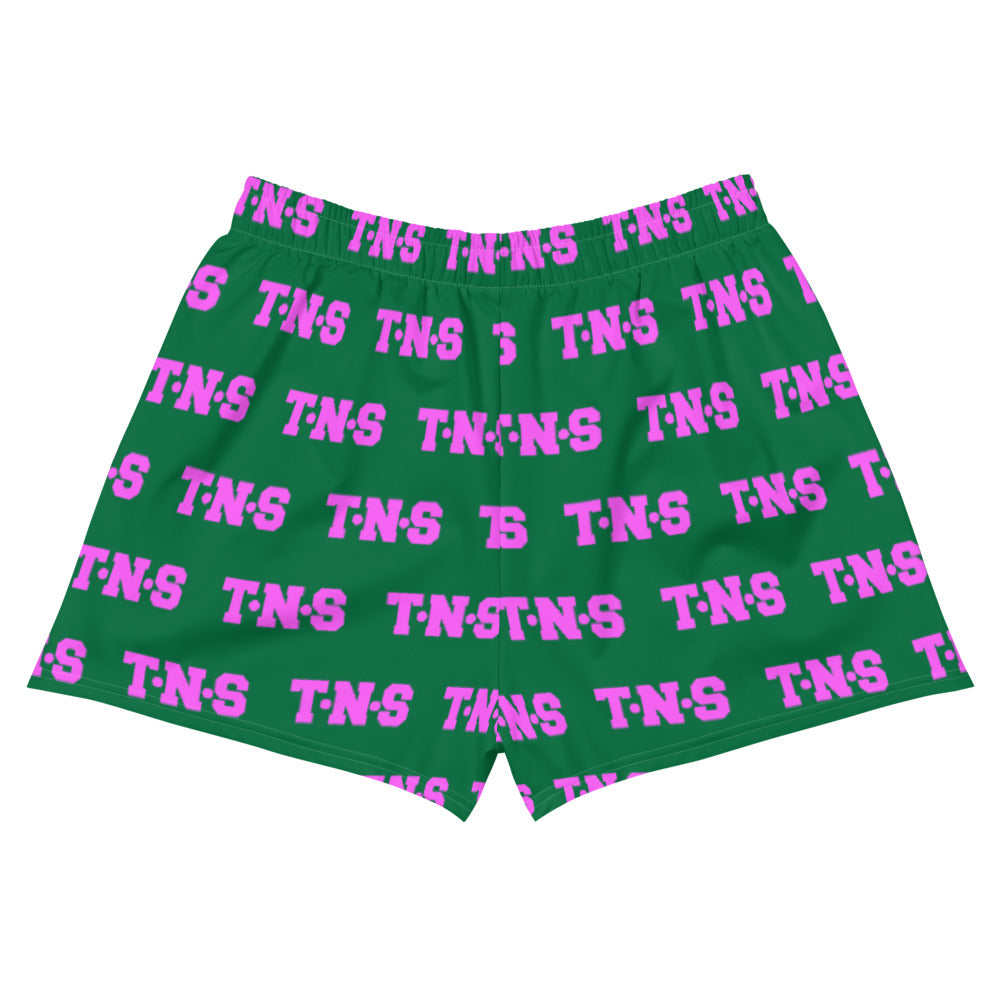 Wmns T.N.S Short Shorts - [Green/Pink]