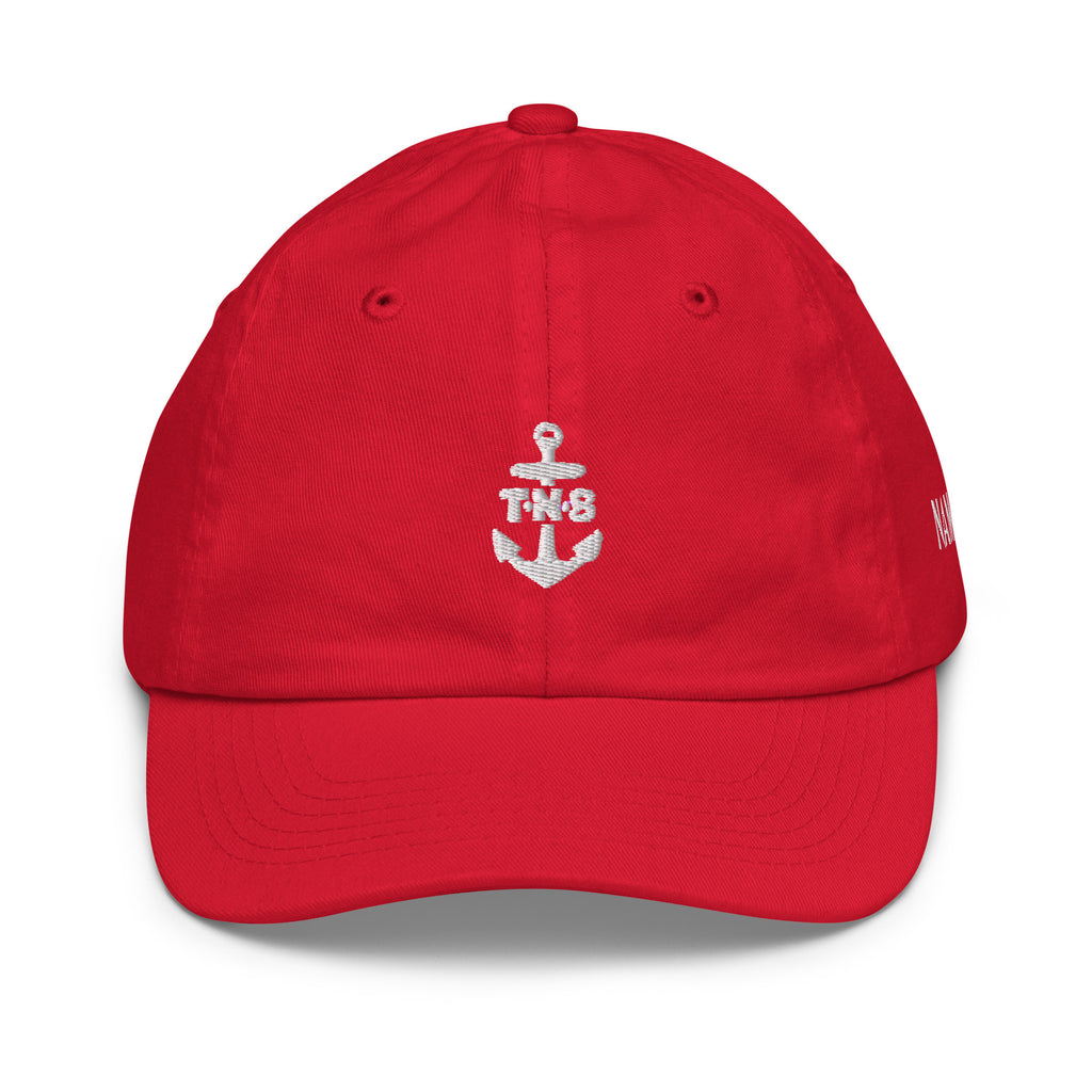 YOUTH NAMELESS ANCHOR CAP [RED]